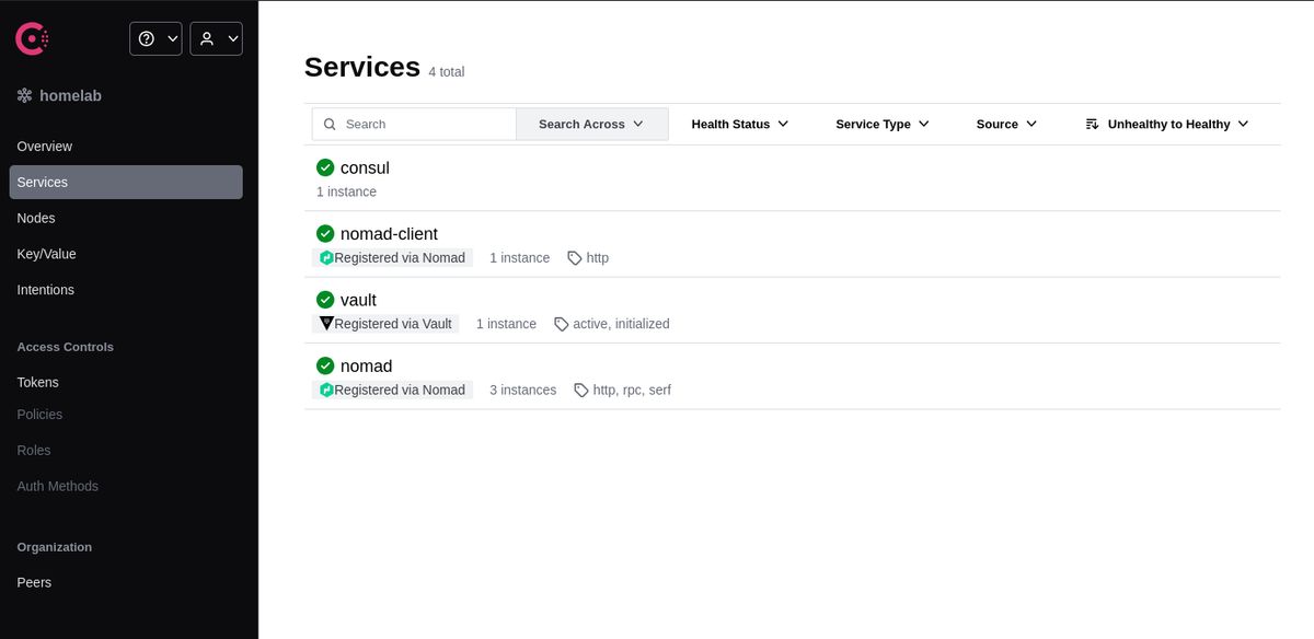 Consul services page